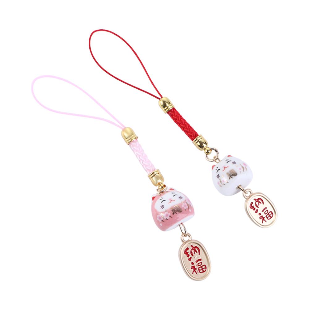 Good Luck Phone Pendant Phone Hang Rope Mobile Phone Straps Lucky Cat Lanyard Phone Lanyards