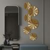 Golden Wall Decoration Pendant Nordic Light Luxury Round Wall Hanging Decor Metal Irregular Disc Wrought Iron Room Home Decor