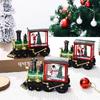 Santa Claus Snowman Christmas Gift Crystal Sequins Christmas Eve Music Box Train Crystal Ball Ornaments Desktop Decoration