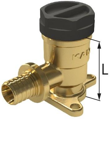 Brass wall elbow with ears GW ultraLINE - 16 Rp1/2" = 41