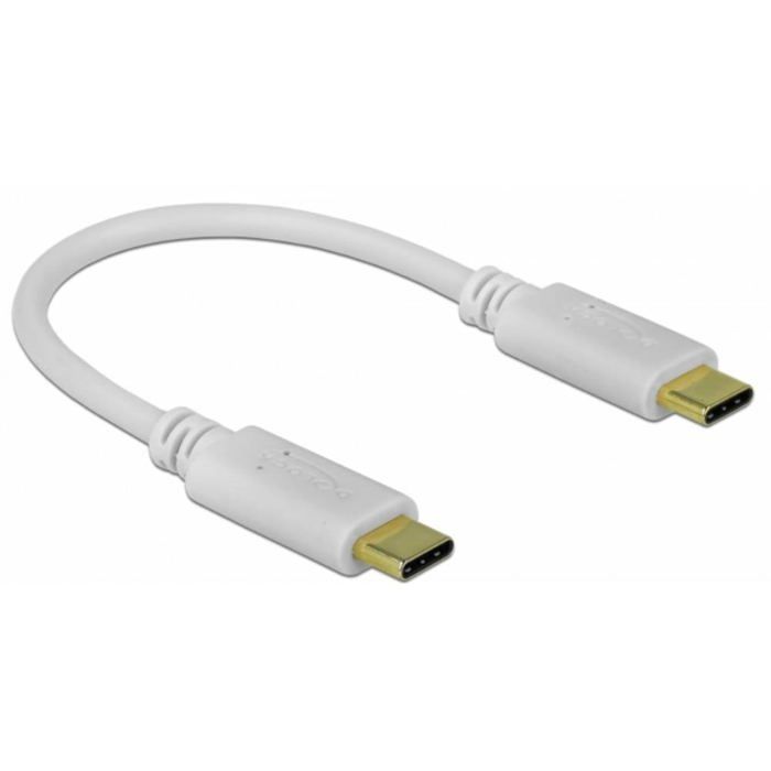 Delock Câble USB-C USB-C® Mâle, USB-C® Mâle 0.15 M Blanc 85357