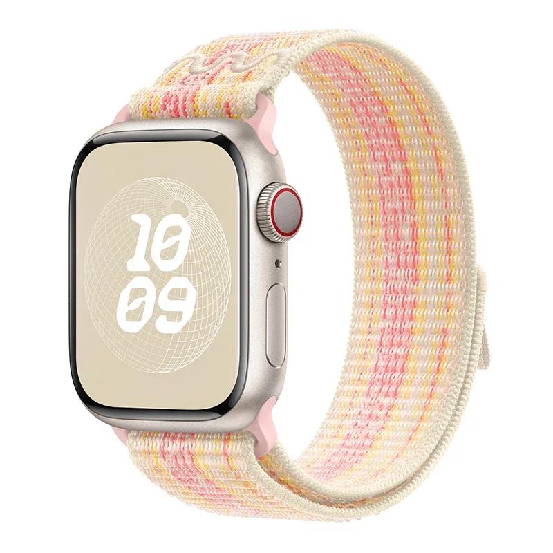 Спортивный нейлоновый ремешок для Apple Watch Ultra 2 1 49 мм Серии 9 41 мм 45 мм Петля-ремешок для iWatch 8 7 6 5 4 3 se 40 мм 44 мм 42 мм Браслет