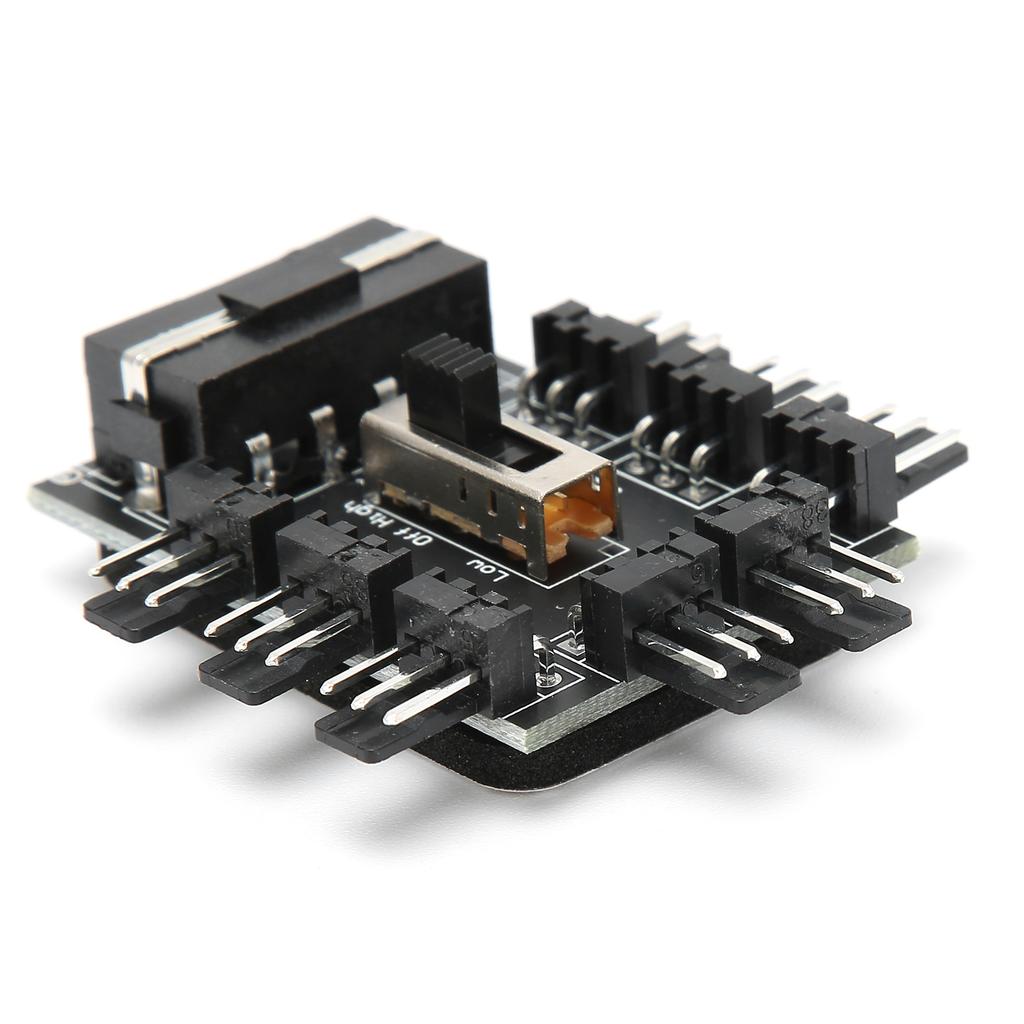 Fan Hub 3‑Pin Power Supply Integrated Adapter Cable 1 to 8 Splitter for Computer CoolingIDE Power Supply