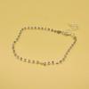 Trendy Summer Multi-Layer Metal & Bead Chain Anklet with Flash Diamonds
