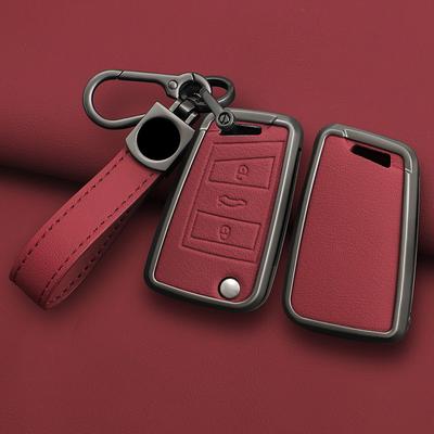 Чехол для автомобильного ключа из литой кожи для VW Volkswagen Golf 7 MK7 Tiguan MK2 для Seat Ateca Leon FR 2 Ibiza Skoda Octavia Kodiaq