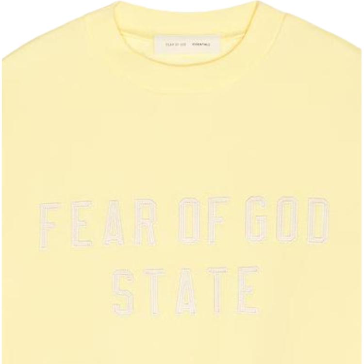 Fear of God Essentials Свитшот с круглым вырезом 90-х Садовый желтый Унисекс Топы 192SP256558F