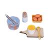 10Pcs 1/12 Dollhouse Simulation Egg Egg Beater Set Dollhouse Miniature Kitchen Decoration Toys Kit Dolls House Accessories