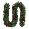 Wreath 106.3 Inch Christmas Wreath, Green Artificial Wreath With Cones And Red Berries, Artificial Decoration For Indoor And Outdoor, Garden