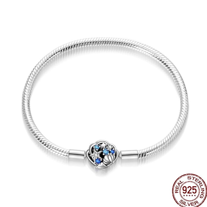925 Silver 17-20CM Heart Pave Zirconia Original Bracelets Infinity Bracelet Fit DIY Charms Bead Birthday Jewelry Gifts Hot Sale