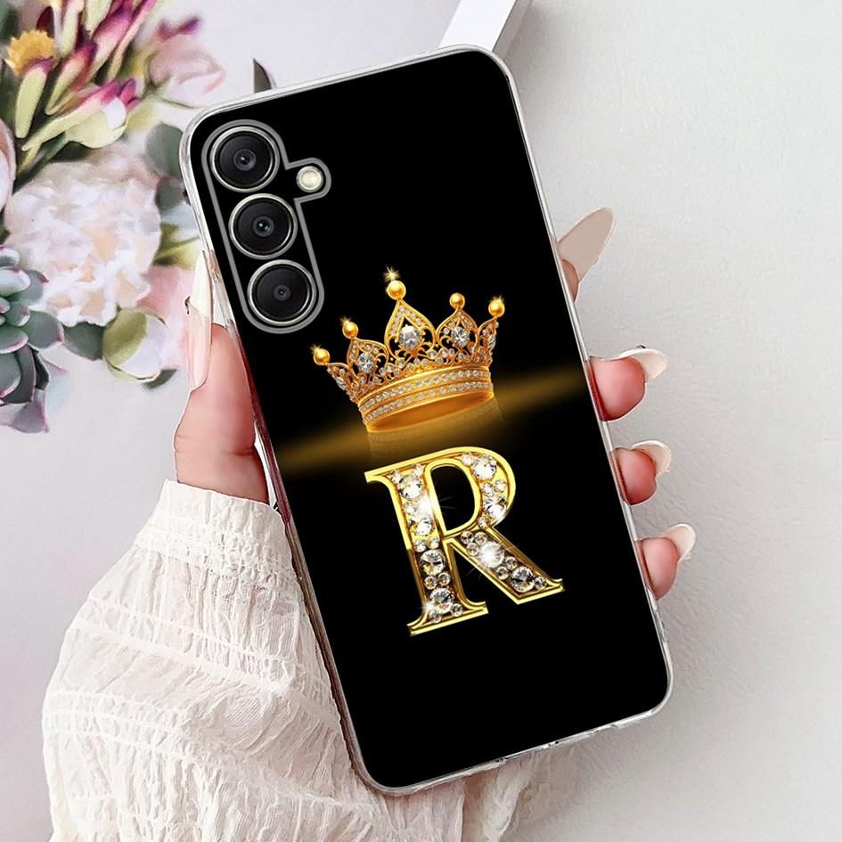 Case For Samsung Galaxy A15 A25 A35 A55 5G Phone Cover Cute Letters Clear Soft Silicone Cases For Samsung A25 5G SM-A256B Bumper