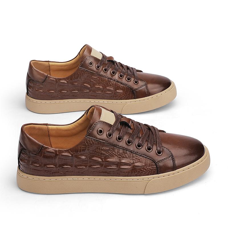 Модные повседневные мужские кроссовки из натуральной кожи, деловые высококачественные туфли на шнуровке, удобные для взрослых, для вечеринок и офисов