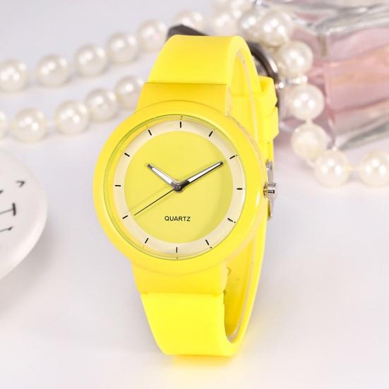 Candy Color Women Watch Round Dial Silicone Strap Quartz Movement Ladies Girls Casual Wristwatch Fashion Jewelry Birthday Gift