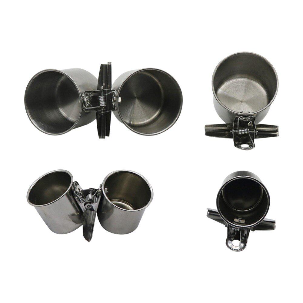 1 шт. чашки-кормушки для еды, воды, кормления птиц, двойные чашки с зажимом, нержавеющая сталь, клетка для попугая, подставка для птиц, принадлежности для птиц