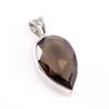 Natural Smoky Quartz Gemstone 925 Solid Sterling Silver Gift Pendant 1.3" C3D00