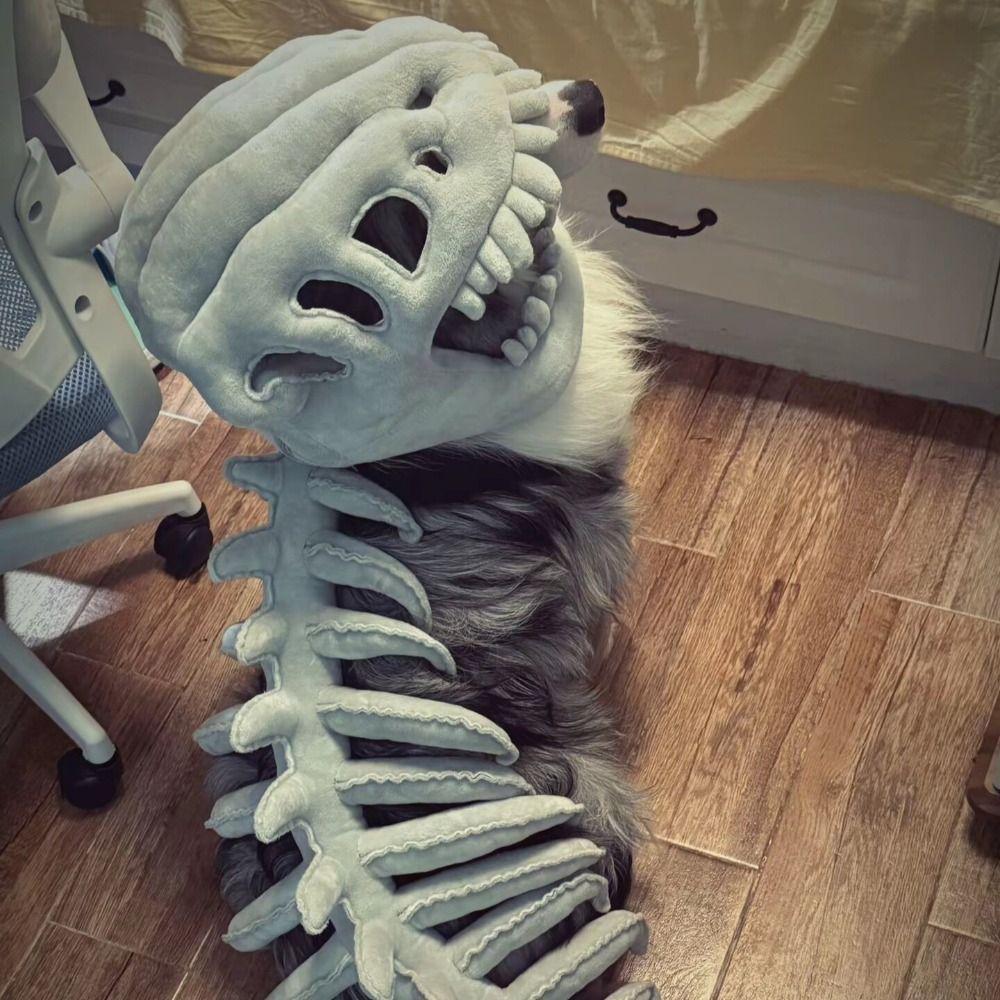 3D Dinosaur Bone Pet Headgear 80/110CM Dog Cosplay Headwear Dinosaur Skull Headgear Pet Supplies
