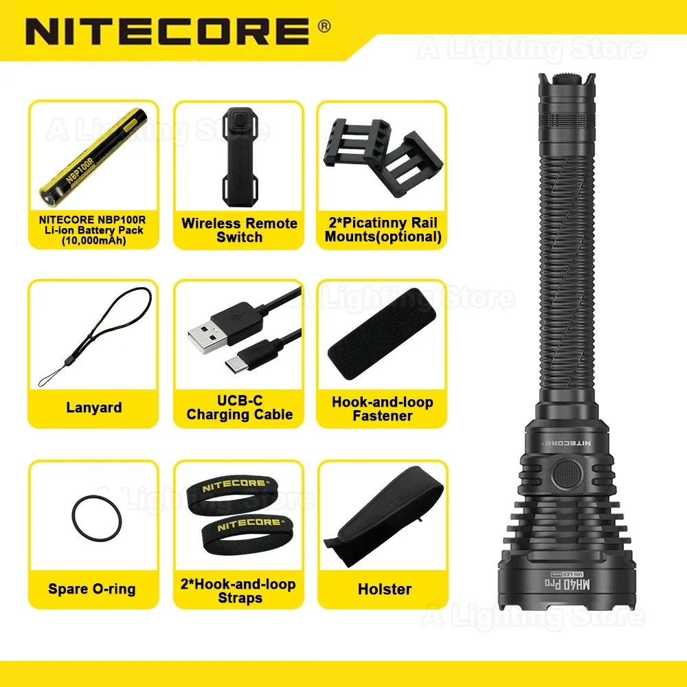 NITECORE MH40 Pro Flashlight 3500 Lumens Trouch Ultra Bright Long Range Hunting Flashlamp Included Wireless Remote Switch