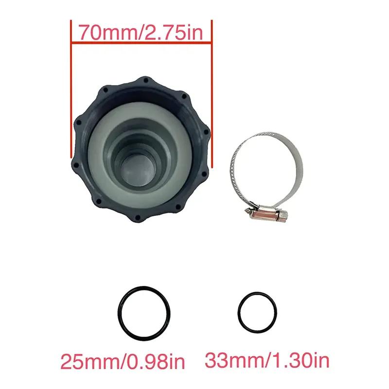 Переходник для шланга типа B с 1,25" на 1,5" и Соединитель с клапаном-поршнем для шланга с 1,5" на 1,25" для сборного бассейна Intex(2 шт)