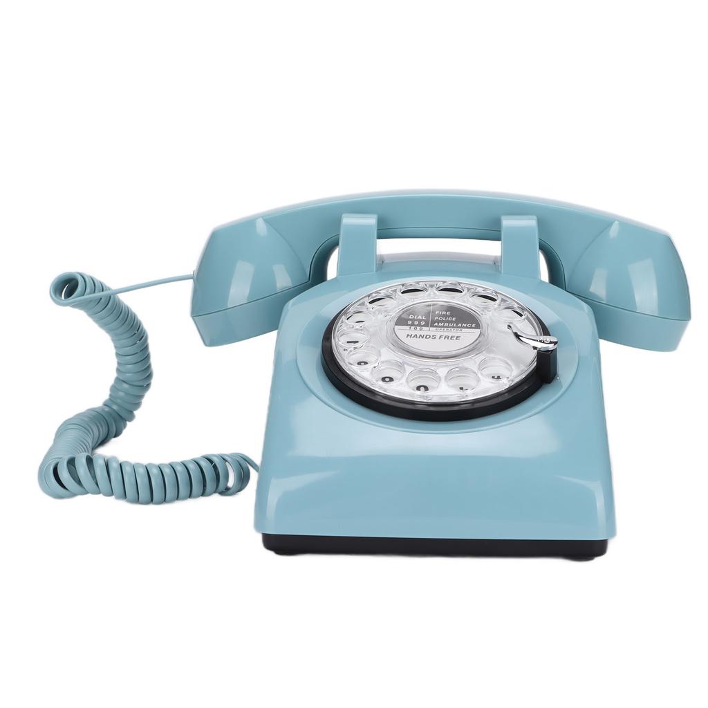 Ретро-роторный стационарный телефон 60-х годов, старомодный классический дисковый набор, проводной стационарный телефон, зеленый