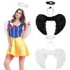 Fashion Fairy Christmas Angel Wings & Halo Fancy Dress Props Halloween Costume Feather Wings
