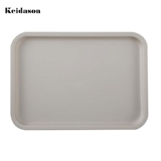 Modern Stackable Storage Rounded Texture Cup Tea Tray Food Fruit Dessert Plate Rectangular for Living Room