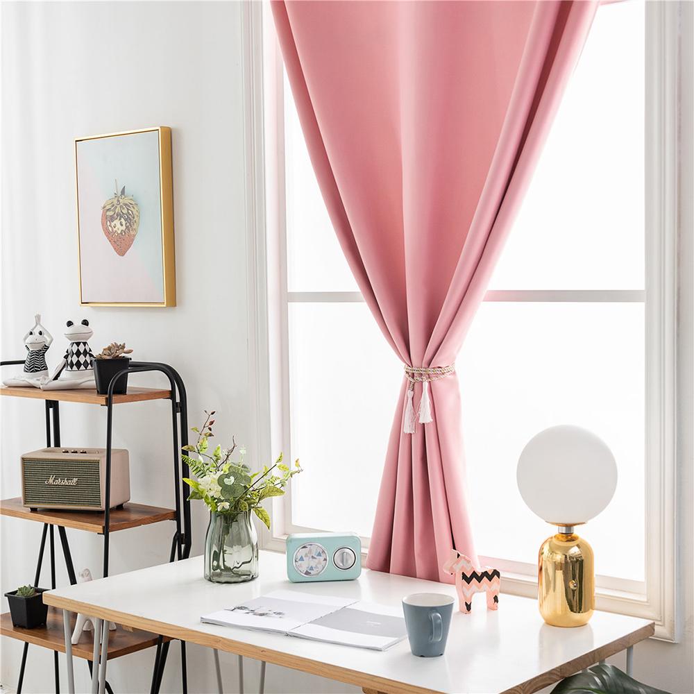 1 шт., занавеска Aoresac для дома, простая однотонная затемняющая двухсторонняя ткань на липучке для дома