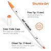 Shuttle Art Illustration 30 Thick and Fine Fine for Coloring Art Supplies Markers, Colors, Double-Ended, Oil-Based, Point, Quick-Drying, Comics,