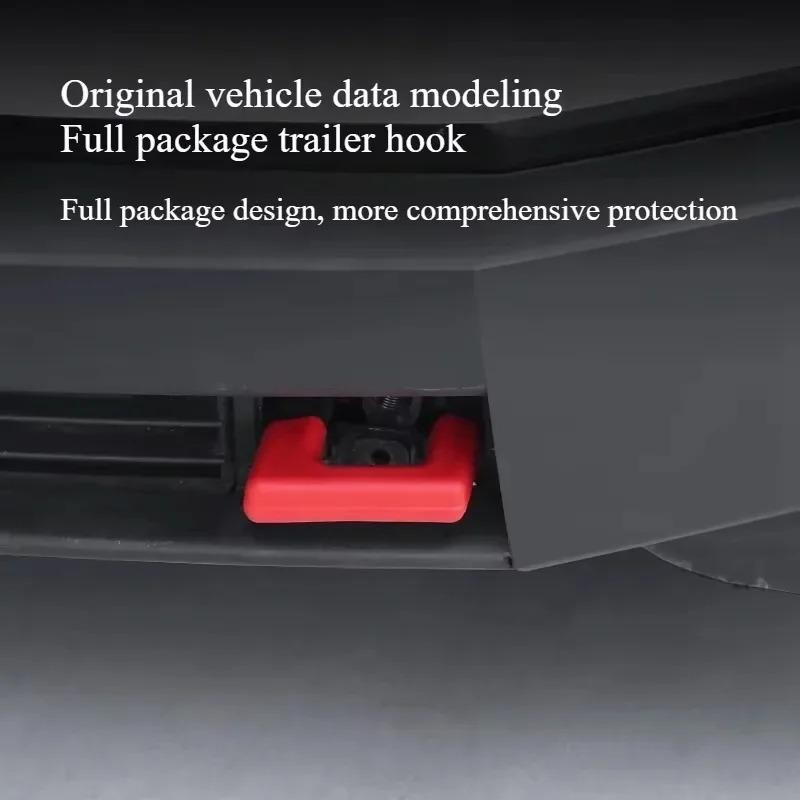 Trailer Hook Silicone Protective Cover for Tesla Cybertruck 2024 Car Front Bumper Tow Hook Cover Trim Trailer Cap Car Accessory