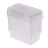 10Pcs Transparent Dessert Box With Lids Plastic Hinged Takeout Containers Food Packaging Boxes For Cakes Cookies Salad Food