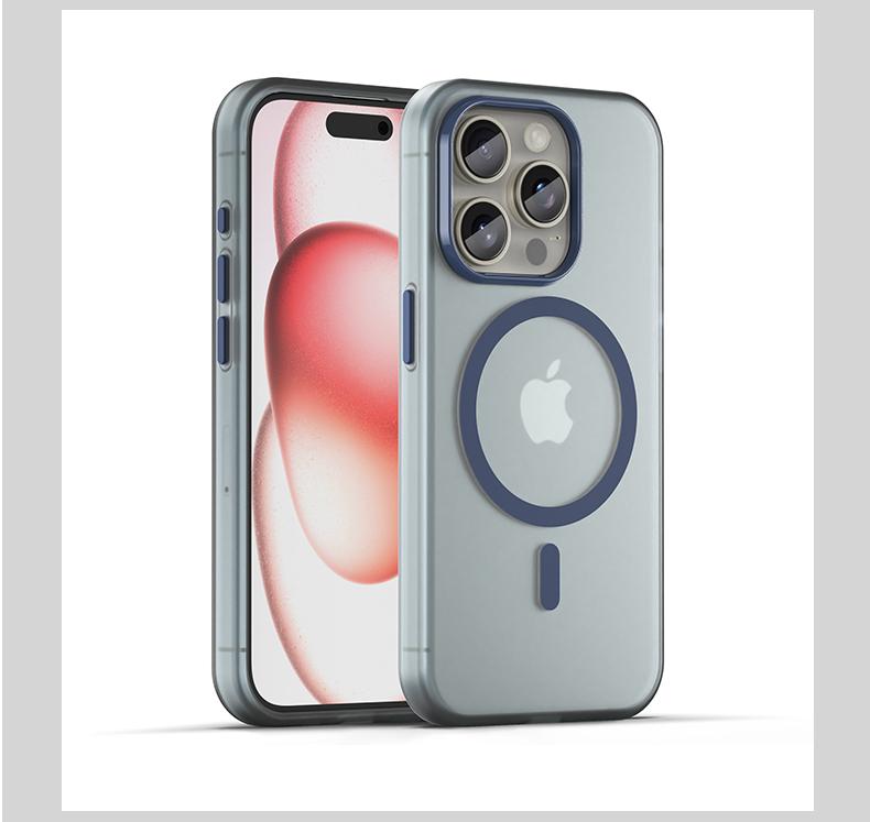 Магнитная беспроводная зарядка для чехла Magsafe для iphone 17 Air 16E 16 15 14 13 12 11 iphone17 Pro Max Plus Матовая TPU бамперная накладка