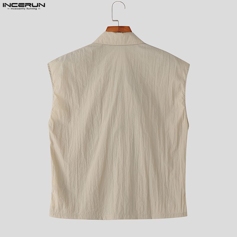 INCERUN Мужские повседневные комплекты из двух предметов: безрукавка и длинные брюки-карго