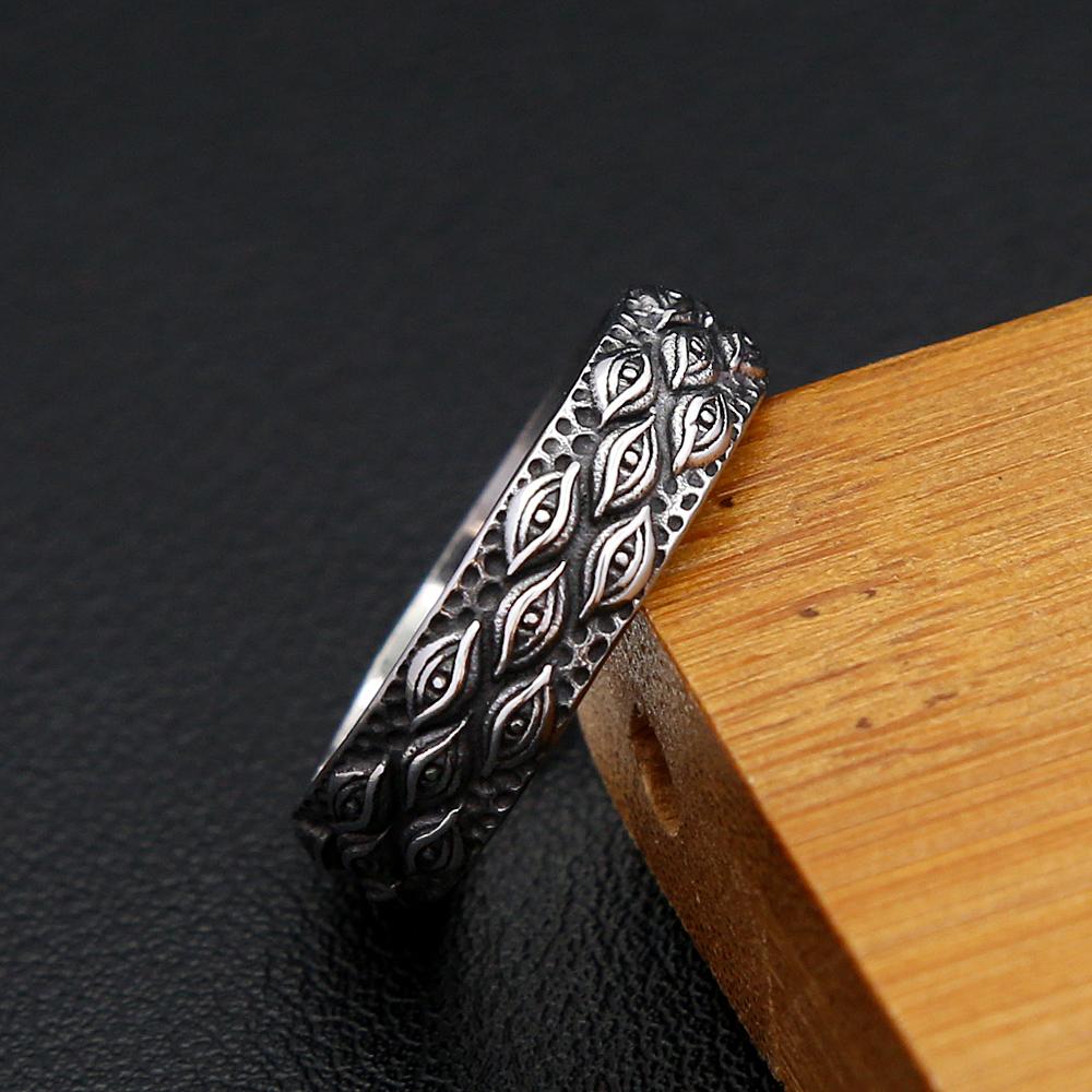 Простые винтажные кольца Всевидящее око для мужчин и женщин из нержавеющей стали, Панк-кольцо байкера, Уникальное ювелирное изделие-амулет, Подарок, Дропшиппинг