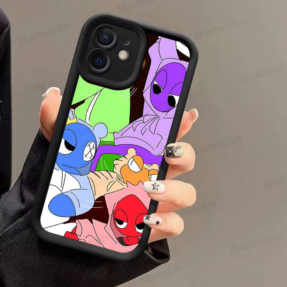 Cartoon R-Rainbow Friends Phone Case For IPhone 17 16 15 14 13 12 11 Pro Max Plus MINI Soft Cover