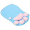 PATIKIL Gel Mouse Pad with Wrist Rest Ergonomic Mouse Pad Cat Paw Comfortable Memory Foam Base Soft for Computer Laptop Office Blue Pink Non-Slip