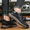 New Fashion Autumn Men Leather Shoes Brogue Casual Safety Shoes Men Genuine Leather Shoes Work Business Casual Sneakers Size 48