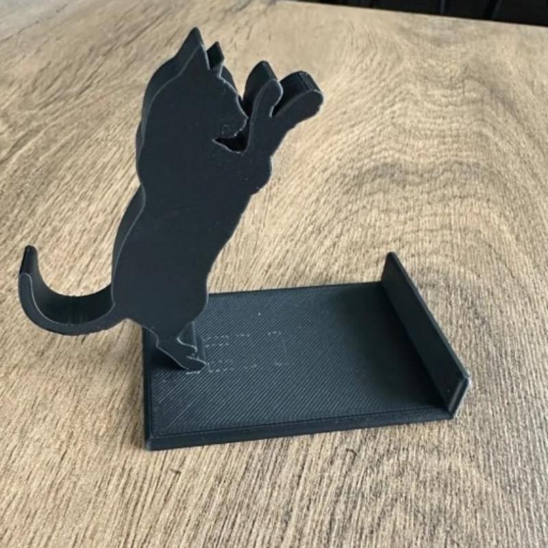 3D-печатная подставка для телефона в форме кошки, Настольное украшение для дома и офиса, Универсальная подставка для мобильных телефонов и планшетов