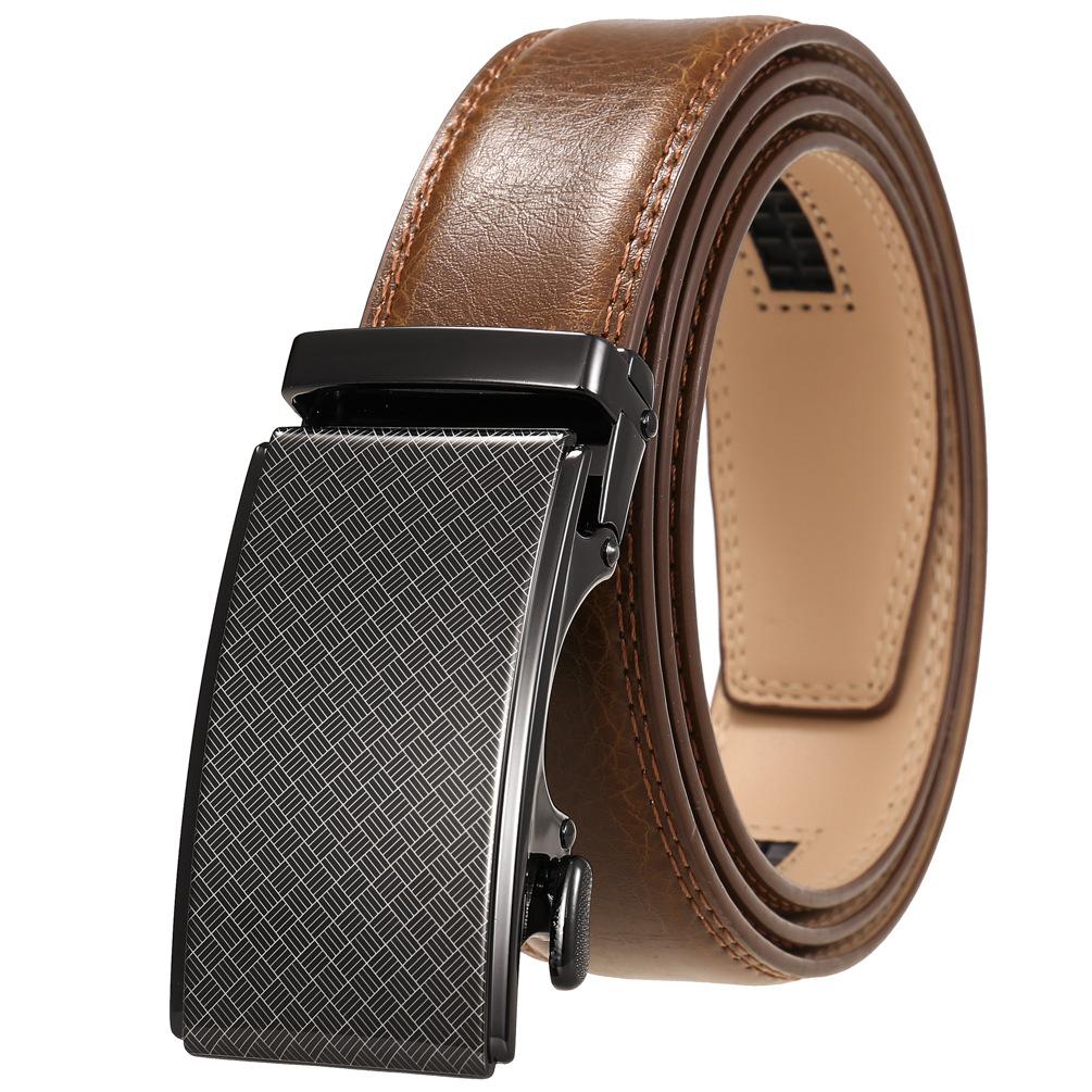 Модный ремень с автоматической пряжкой, мужской ремень из коровьей кожи, ремень из сплава Ly36-24872-1