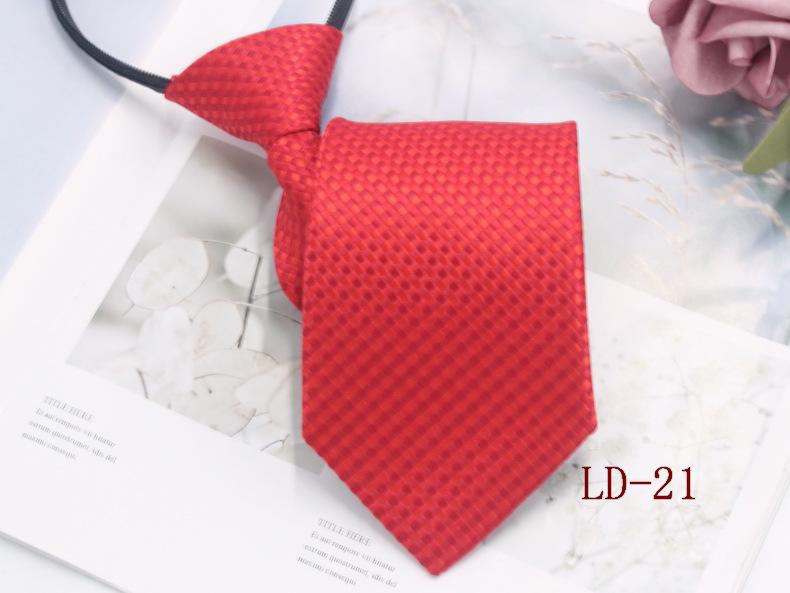 Мужской деловой галстук-молния, 8 см, в красную и черную полоску