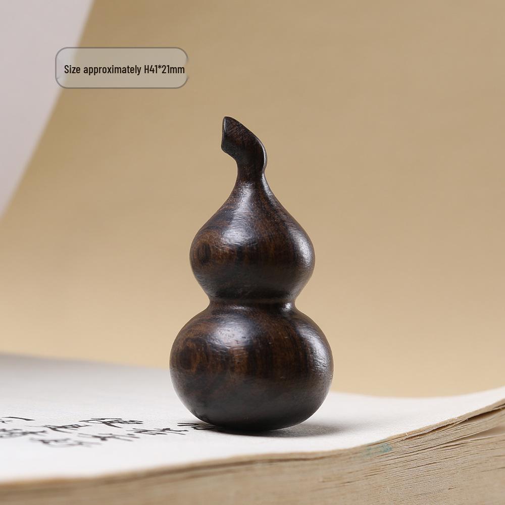 Red Sandalwood Gourd Handheld Ornament - Green Sandalwood Fu Lu Wooden Pendant Craft