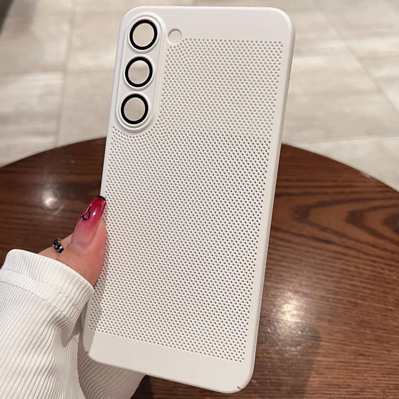 Совместим с Samsung S24, S21, S22 Plus, S22 Ultra Hard Case - Сплошной цвет для улучшенного рассеивания тепла