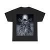 Dark Fantasy Mask Angel T Shirt Men Oversize Graphic Tee Streetwear Horror Feathers Print Casual Short Sleeve Cotton Top Vintage