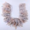 1Meter Mixed Color Turkey Feather Trim Fringe 10-15cm Dyed Feathers Ribbon for Costume Party Dress Decoration Accessory Crafts