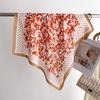 Polka Dot Rose Print Silk Scarf Square Scarf High-End Shawl Professional Versatile Neck Small Square Scarf Headscarf