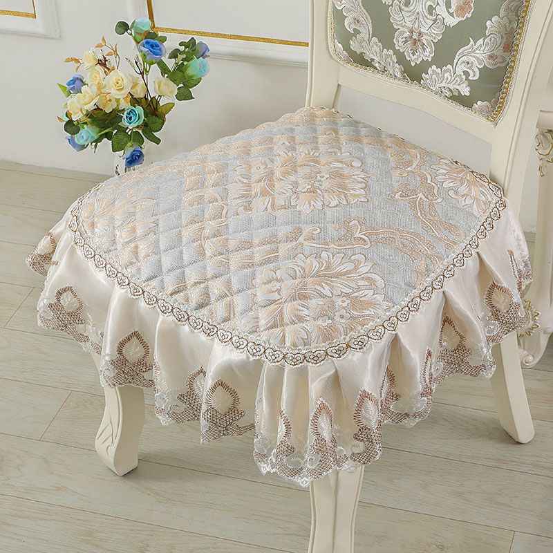 Элегантный кружевной декор 43*45 см, подушка для стула, противоскользящая подушка для сиденья в европейском стиле, домашний декор, обеденный офисный коврик