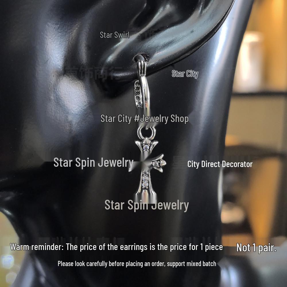 Новые висячие серьги G-Dragon с цветными бриллиантами для мужчин и женщин, белая медь, тайское серебро, серебряная игла s925