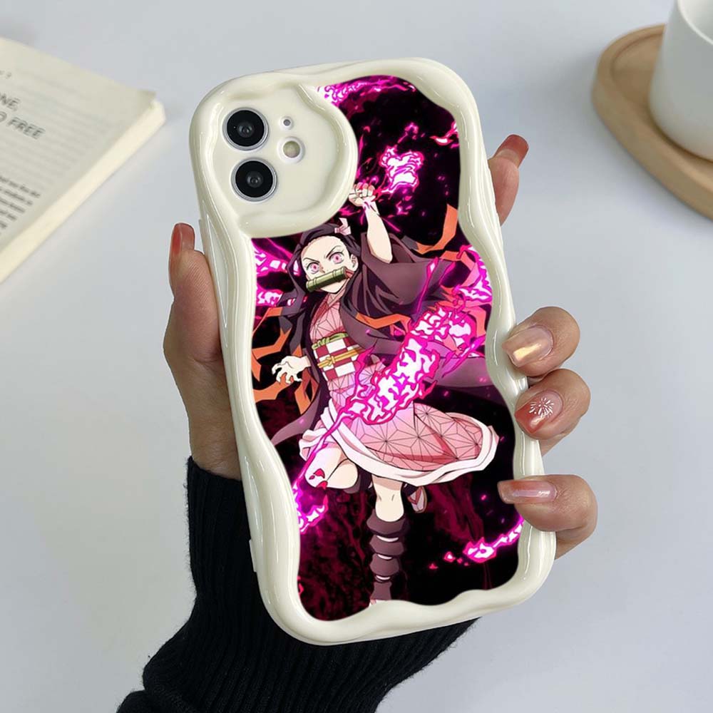 Samsung Galaxy A13 A53 A24 A14 Xiaomi Poco X5 M6 Pro Redmi 13C 12C 10C Чехлы для Huawei Honor 90 Lite A43 Эксклюзивный «Убийца демонов» Мягкий чехол с кремовым узором