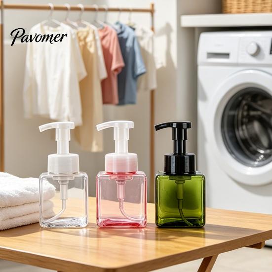 Automatic Foam Soap Dispenser 250/450ML Press Foaming Dispenser, Refillable Hand Shampoo Shower Multi-use Bottle Gel Container, Empty Pump Lotion for