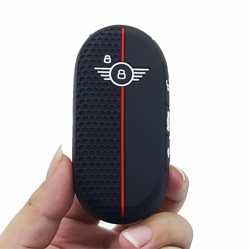 Силиконовый чехол-брелок Cocolockey для 2023-25+ BMW MINI F65 F66 F67 U25 с 4 кнопками, бесключевой пульт для автомобиля, мягкая накладка сбоку