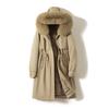 New Fur Integrated Cotton Jacket for Women Mid-length Thickened Winter Outdoor Park Overcoat Coat