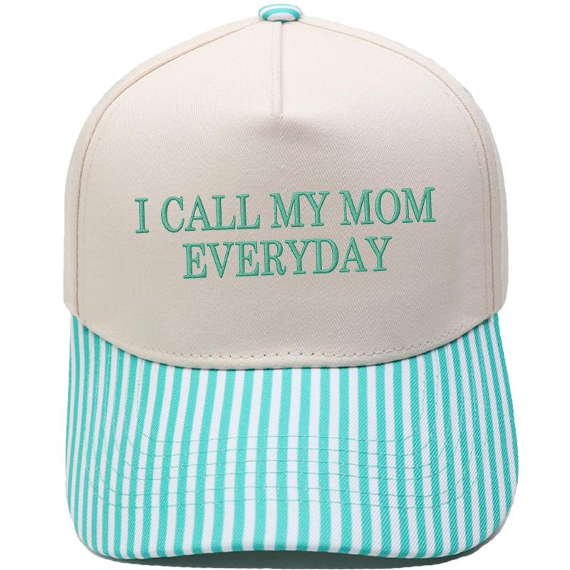 I CALL MY MOM EVERYDAY Fun embroidery color matching truck driver hat women's casual sunshade baseball cap