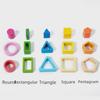 Набор красочных геометрических головоломок для раннего образования: Конструктор из пяти кубиков для развития интеллекта и сопоставления фигур для младенцев и детей.
